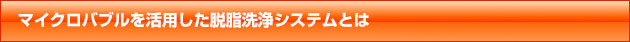マイクロバブルを活用した脱脂洗浄システムとは