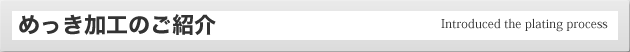 めっき加工のご紹介